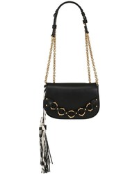 Roberto Cavalli Smooth Leather Shoulder Bag With Tassels