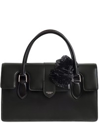 Rochas R Sac Leather Bag With Flower Detail