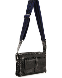 Valentino Rockstud Rolling Leather Small Shoulder Bag Black