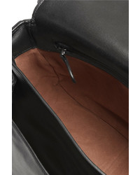 Bottega Veneta Saddle Small Intrecciato Leather Shoulder Bag Black