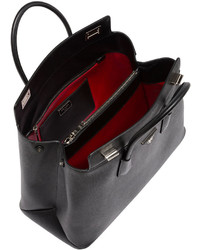 Prada Saffiano Cuir Twin Bag Black