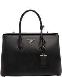 Prada Saffiano Cuir Twin Bag Black