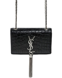 Saint Laurent Monogram Embossed Leather Bag