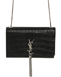 Saint Laurent Monogram Embossed Leather Bag