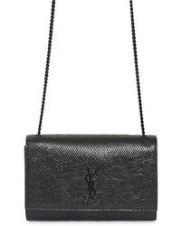 Saint Laurent Monogram Embossed Shiny Leather Bag