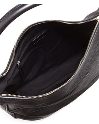 Marc by Marc Jacobs Serpentine Goat Leather Hobo Bag Black