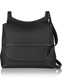 The Row Sideby Textured Leather Shoulder Bag Black
