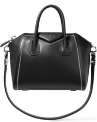 Givenchy Small Antigona Bag In Chain Trimmed Black Leather One Size