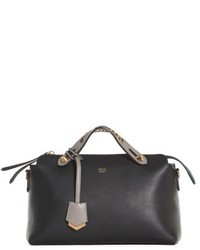 Fendi Small By The Way Colorblock Leather Shoulder Bag Black