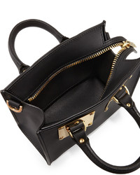 Sophie Hulme Small Leather Box Satchel Bag Black