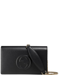 Gucci Soho Leather Mini Chain Bag Black