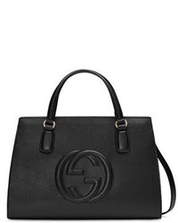 Gucci Soho Leather Top Handle Satchel Bag Black