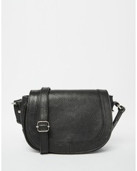 Warehouse Stitch Leather Mini Saddle Bag