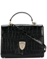 Aspinal of London Textured Clasp Satchel