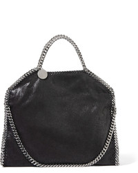Stella McCartney The Falabella Medium Faux Brushed Leather Shoulder Bag Black
