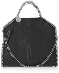 Stella McCartney The Falabella Medium Snake Effect Faux Leather Shoulder Bag Black