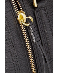 3.1 Phillip Lim The Pashli Medium Textured Leather Trapeze Bag Black