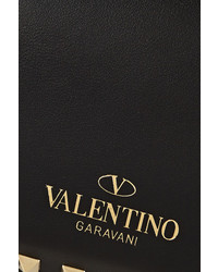 Valentino The Rockstud Small Leather Trapeze Bag Black