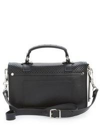 Proenza Schouler Tiny Ps1 Perforated Leather Satchel Black