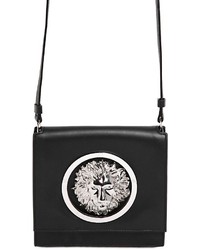 Versus Metal Lion Logo Leather Shoulder Bag