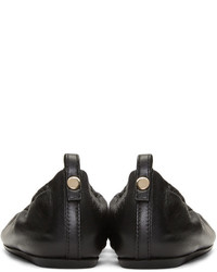Lanvin Black Leather Classic Ballerina Flats