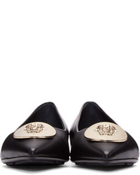 Versace Black Medusa Medallion Ballerina Flats