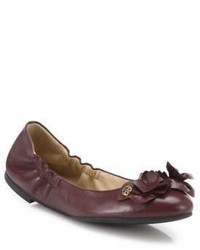 Tory Burch Blossom Leather Ballet Flats