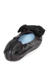 Lanvin Bow Leather Ballet Flats