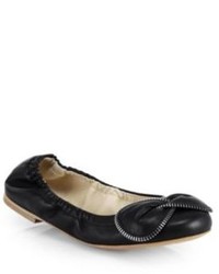 See by Chloe Clara Leather Bow Ballet Flats