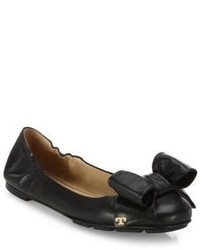 Tory Burch Divine Bow Leather Driver Ballet Flats