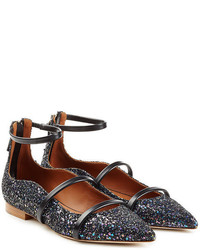 Malone Souliers Glitter Ballerinas With Leather