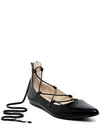 Calvin Klein Harlin Pointed Toe Lace Up Flat