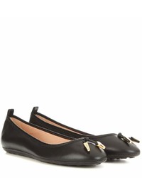 Tod's Laccetto Leather Ballerinas