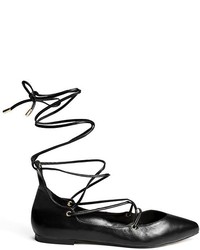 GUESS Mistie Lace Up Pointed Toe Flats
