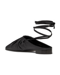 3.1 Phillip Lim Nadia Lace Up Ruched Leather Flats