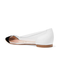 Gianvito Rossi Plexi Patent Leather And Pvc Point Toe Flats