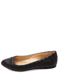 Charlotte Russe Quilted Pointy Cap Toe Ballet Flats