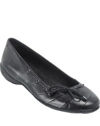 Rockport Laura Ballerina Bow Black Full Grain Leather Casual Shoes