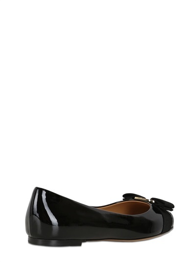 Salvatore Ferragamo Varina Patent Leather Ballerina Flats, $469 ...