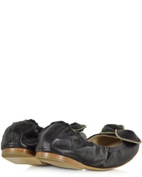 See by Chloe See By Chlo Black Nappa Leather Ballerina