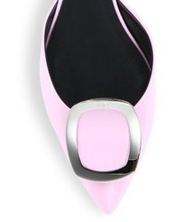 Roger Vivier Sexy Choc Patent Leather Dorsay Flats