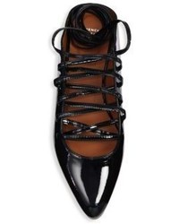 Givenchy Showline Patent Leather Lace Up Ballet Flats
