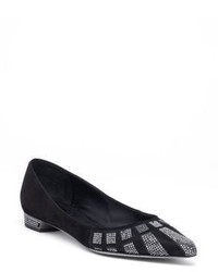 Rene Caovilla Strass Point Toe Flats