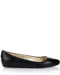 Jimmy Choo Waine Black Leather Ballerina