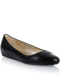 Jimmy Choo Waine Black Leather Ballerina