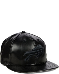 New Era Buffalo Bills Faux Leather Black On Black 9fifty Snapback