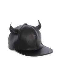 Givenchy Leather Baseball Cap With Horns