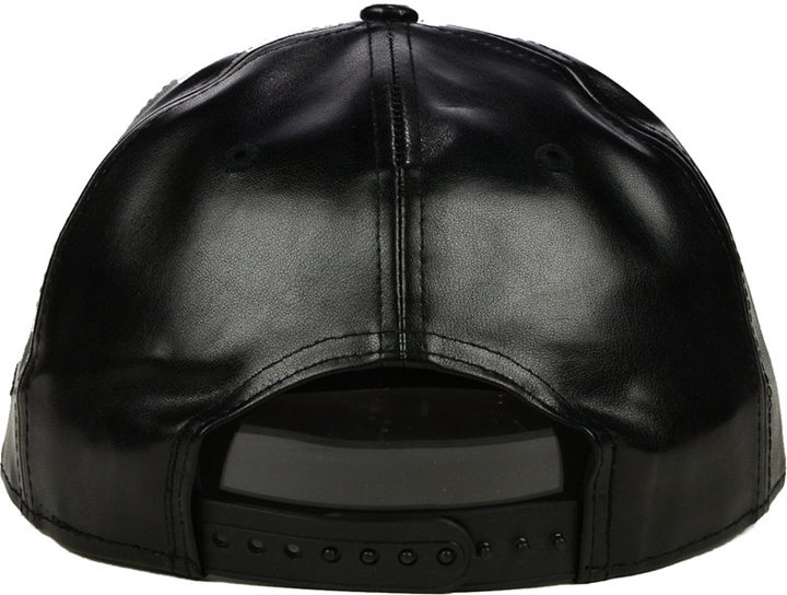 KTZ New Orleans Saints Faux-Leather 9Fifty Snapback Cap in Black for Men