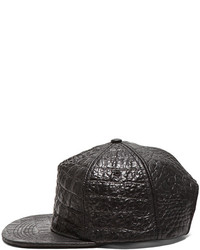 Stampd Embossed Lambskin Hat In Black