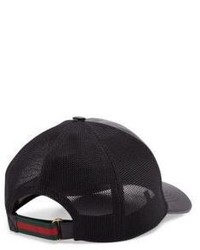 Gucci Tigers Embossed Leather Baseball Hat